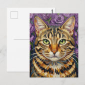 Feline and Floral | Just Saying Hi Postkarte (Vorne/Hinten)