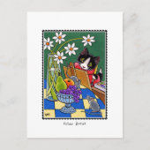 Feline Artist Fun Cat Painting Custom Postkarte (Vorderseite)