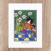 Feline Artist Fun Cat Painting Custom Postkarte