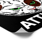 Feline Attitude Cat Mood Pet Character Poster (Ecke)