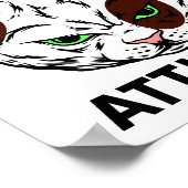 Feline Attitude Cat Mood Pet Character Poster (Ecke)