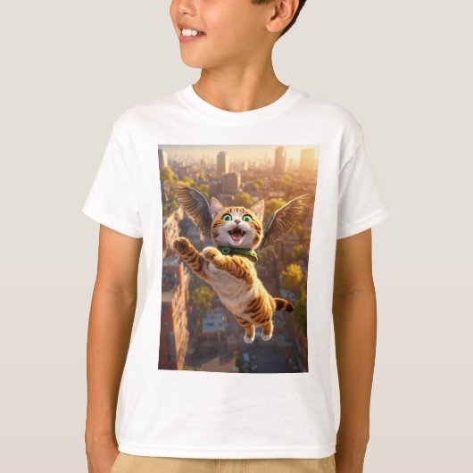 Feline Aviator Adventures" T-Shirt (Vorderseite)