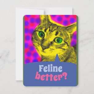Feline Better? BEKOMMEN GUL CARD-Beifall Marilyn C Dankeskarte