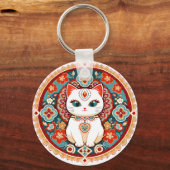 Feline Cat Schlüsselanhänger (Rückseite)