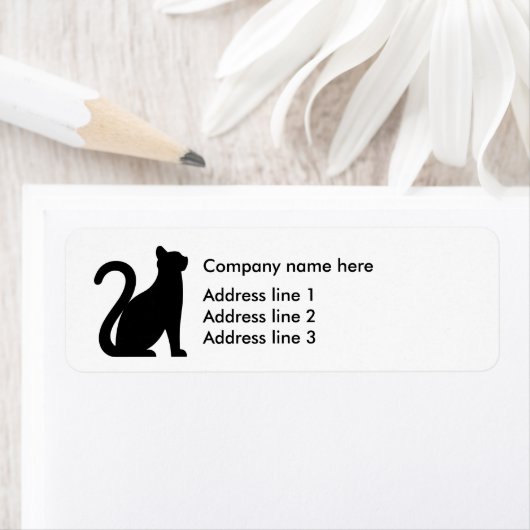 Feline Cat Theme Address Template Labels (Insitu)