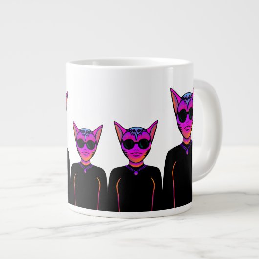 Feline character Jumbo-Tasse (Vorderseite Rechts)