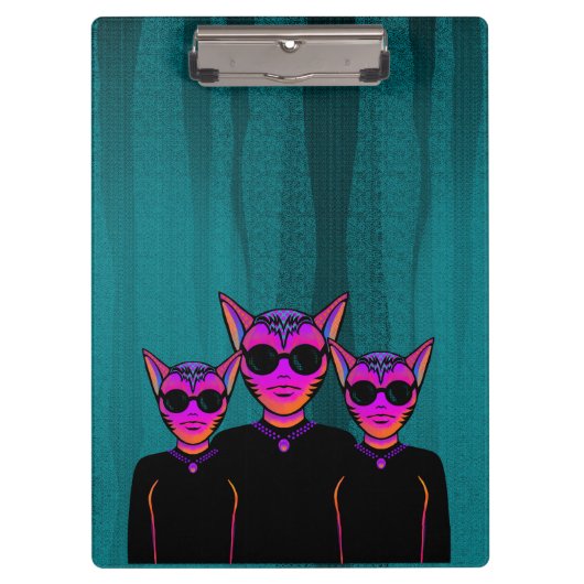 Feline Character Klemmbrett (Vorderseite)