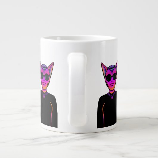 Feline characters Design Jumbo-Tasse (Rückseite)