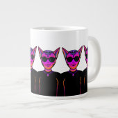 Feline characters Design Jumbo-Tasse (Vorderseite Rechts)