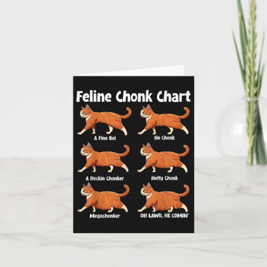 Feline Chonk Chart Funny Fat Cat Karte (Vorderseite)