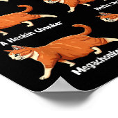 Feline Chonk Chart Funny Fat Cat Poster (Ecke)