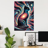 Feline Cosmos Poster (Heimbüro)