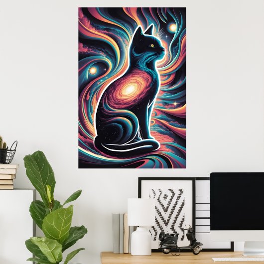 Feline Cosmos Poster (Heimbüro)