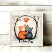 Feline Cosy Snuggly Cat Liebe Kunst, Dichtung und  Poster