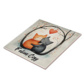 Feline Cosy Snuggly Cats Kitten Liebe Art Fliese (Seite)