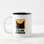 Feline Curious Cat Lover Tasse (Links)