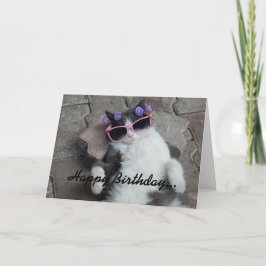 Feline Diva Birthday Karte