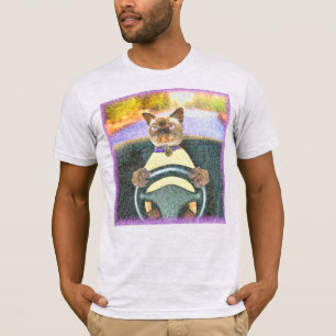 "Feline Driver" Niedliches Foto. Jetzt kaufen T-Shirt