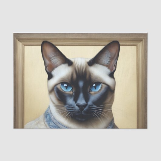 Feline Elegant Siamese Seidenpapier (Vorderseite)