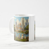 Feline Explorers im Merlion Park, Singapur Kaffeetasse (Vorderseite Links)