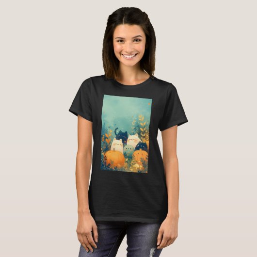 Feline Fall Fantasy T-Shirt (Vorne ganz)