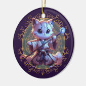 Feline Fantasy Adventure Keramik Ornament (Links)