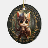 Feline Fantasy Adventure Keramik Ornament (Links)