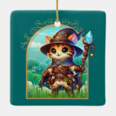 Feline Fantasy Adventure Keramikornament (Rückseite)