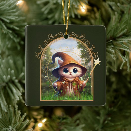Feline Fantasy Adventure Keramikornament (Baum)