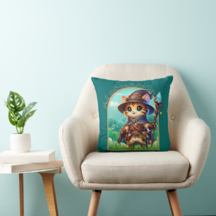 Feline Fantasy Adventure Kissen