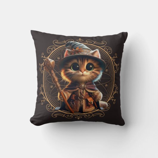Feline Fantasy Adventure Kissen (Vorderseite)