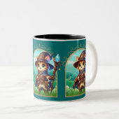 Feline Fantasy Adventure Zweifarbige Tasse (VorderseiteRechts)