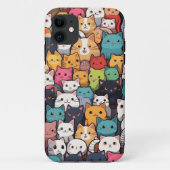 Feline Fantasy: Niedliche Anime Cats Galore Case-Mate iPhone Hülle (Rückseite)