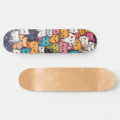 Feline Fantasy: Niedliche Anime Cats Galore Skateboard (Horizontal)