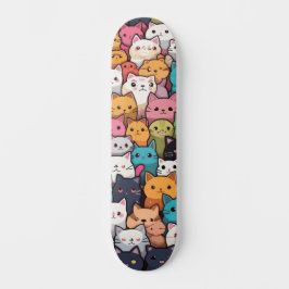 Feline Fantasy: Niedliche Anime Cats Galore Skateboard