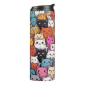 Feline Fantasy: Niedliche Anime Cats Galore Thermosbecher (Nach links gedreht)