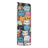 Feline Fantasy: Niedliche Anime Cats Galore Thermosbecher (Nach rechts gedreht)
