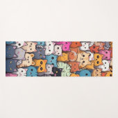 Feline Fantasy: Niedliche Anime Cats Galore Yogamatte (Vorderseite (Horizontal))