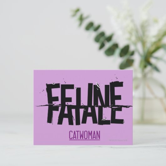 Feline Fatale Postkarte (Stehend Vorderseite)