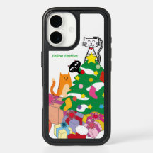Feline Festive Holiday Cats OtterBox Hülle – Weiß