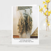 Feline Fibre Art Note Card Karte (Gelbe Blume)