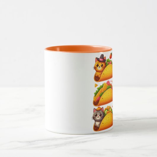 Feline Fiesta in einem Taco Tasse (Zentrum)