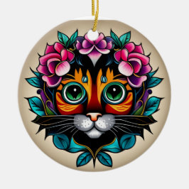 Feline Fiesta: Mexikanische Volkskunst Inspiriert Keramik Ornament