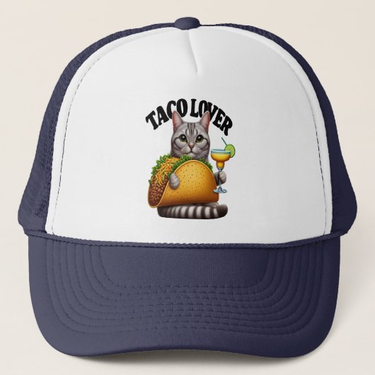 Feline Fiesta: Taco Cat Truckerkappe (Vorderseite)