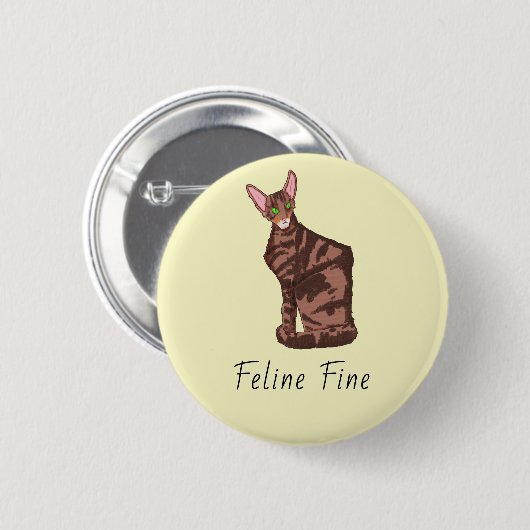 Feline Fine Button (Vorne & Hinten)