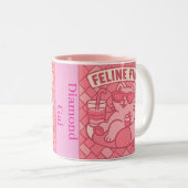 Feline fine diamond gal zweifarbige tasse (VorderseiteRechts)