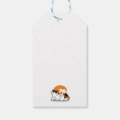 Feline Fine in the Sunshine - Entspannte Tropenkat Geschenkanhänger (Rückseite)