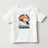 Feline Fine in the Sunshine - Entspannte Tropenkat Kleinkind T-shirt (Vorderseite)