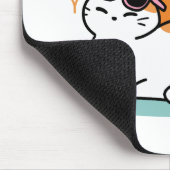 Feline Fine in the Sunshine - Entspannte Tropenkat Mousepad (Ecke)