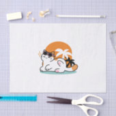 Feline Fine in the Sunshine - Entspannte Tropenkat Seidenpapier (Handwerk)